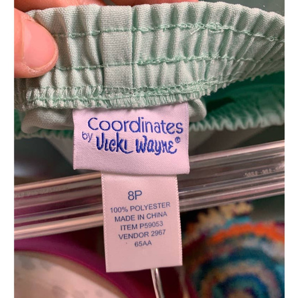 Vicki Wayne Seafoam green Pant Set 8P - Picture 10 of 10